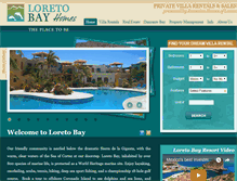 Tablet Screenshot of loretobayhomes.com